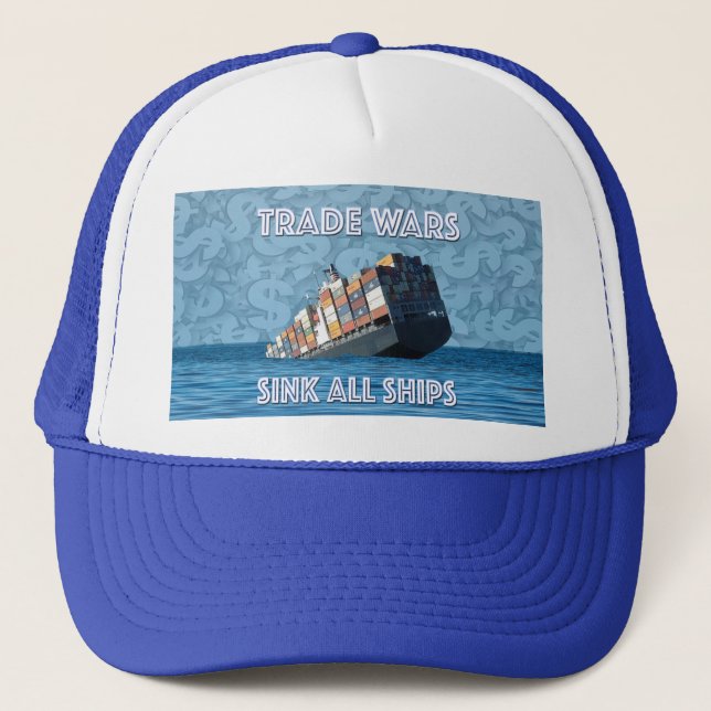Boné Guerras Comerciais Assustam Todos Os Navios (Frente)