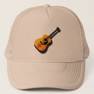 Boné Guitarra acústica do vintage com nome do costume