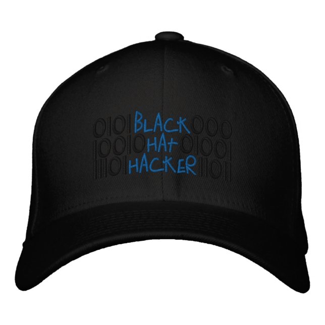 BONÉ HACKER DE CHAPÉU PRETO (Frente)