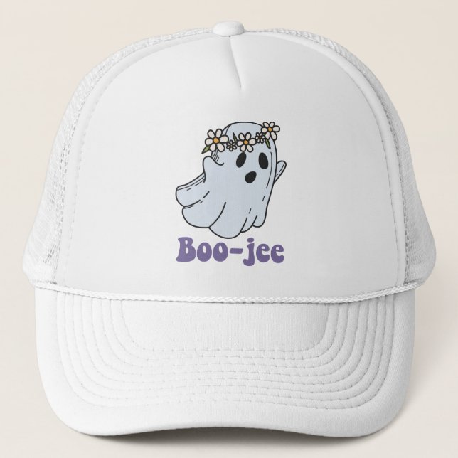 Boné Halloween Fantasma Assustador Boo Jee Boo  (Frente)
