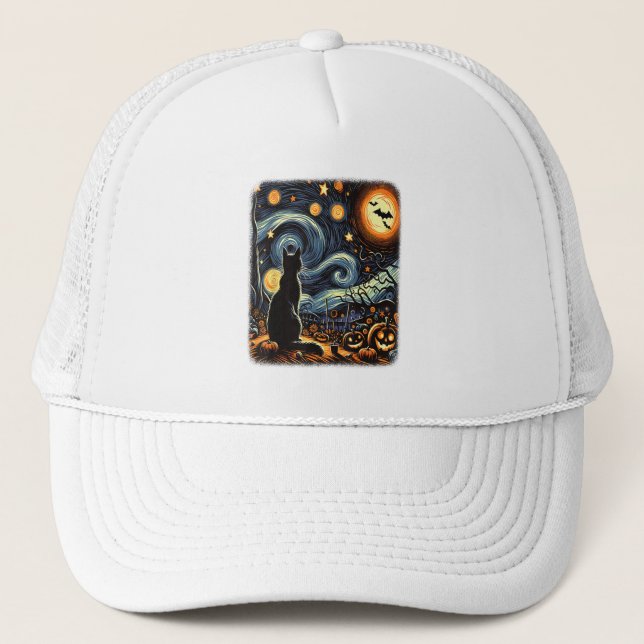Boné Halloween Van Gogh Starry Night Black (Frente)