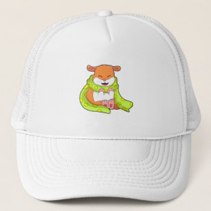 Boné Hamster com Cachecol