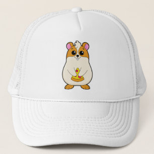 Boné Hamster na Comida da Pizza
