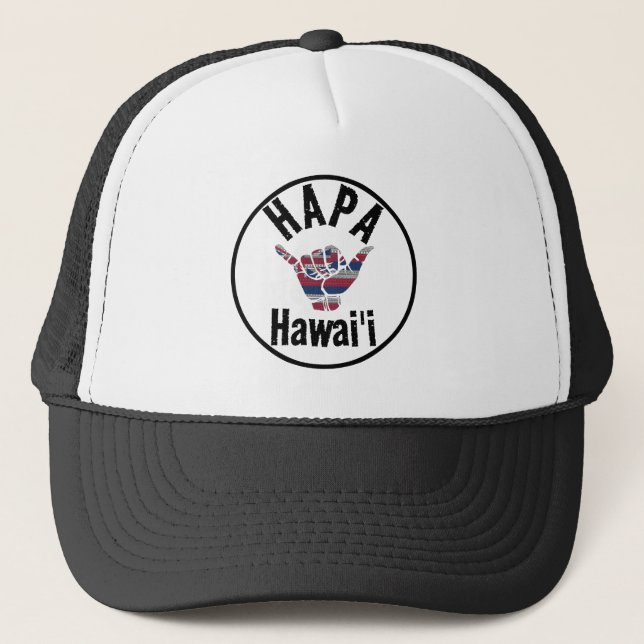 Boné HAPA HAWAII TRIBAL HI Flag SHAKA (Frente)