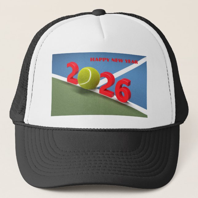 Boné Happy New Year 2026 Sports Tennis Lover-Cap Modern (Frente)