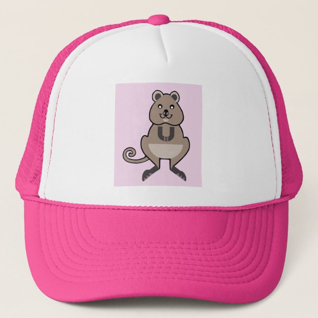 Boné Happy QUOKKA - Amante de os animais - Austrália -  (Frente)