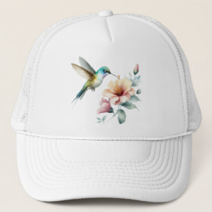 Boné Harmonia de Hummingbird com Hibiscus Elegante