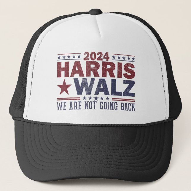 Boné Harris Walz Waltz 2024 Não vamos voltar (Frente)