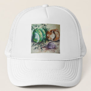 Boné Hat Ann Hayes Pintando Conchas do Mar