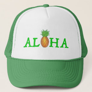Boné Hat de abacaxi havaiano, ilha tropical ALOHA