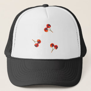 Boné Hat de caminhoneiro com padrão de cereja vívida