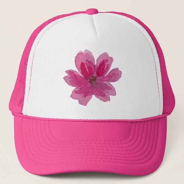 Boné Hat do Balde de Flor Estético (Frente)