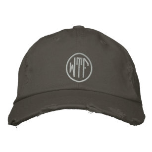 Boné Hat do bordado de monograma personalizável WTF