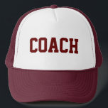 Boné Hat do caminhoneiro COACH {Maroon}<br><div class="desc">O presente perfeito para o seu treinador!</div>