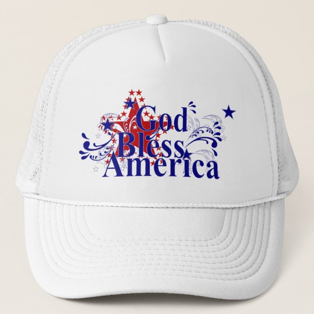 Boné Hat do Caminhoneiro da América do deus abençoe (Frente)