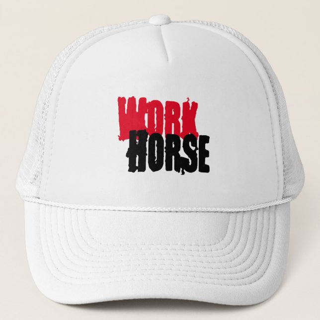 Boné Hat do Caminhoneiro de Cavalo de Trabalho (Frente)