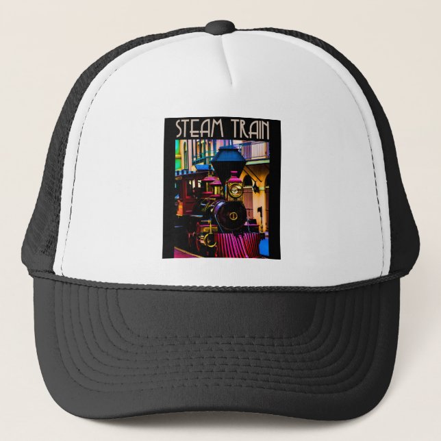Boné Hat do Caminhoneiro do Comboio a Vapor (Frente)
