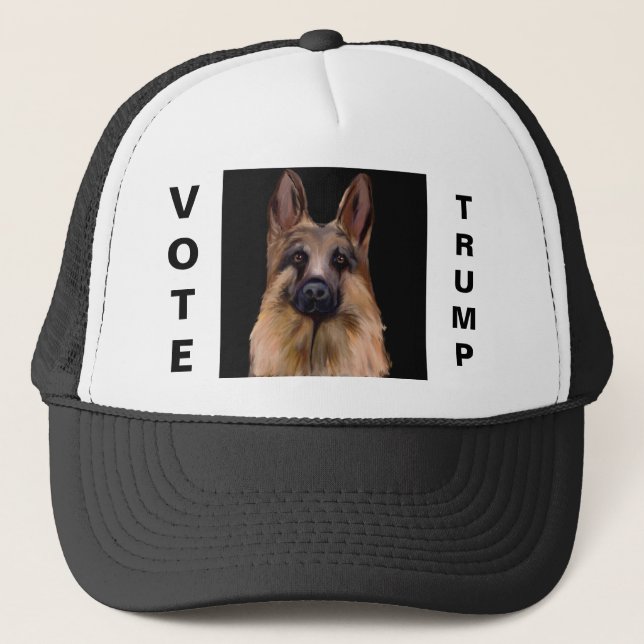 Boné Hat do caminhoneiro german shepherd (Frente)