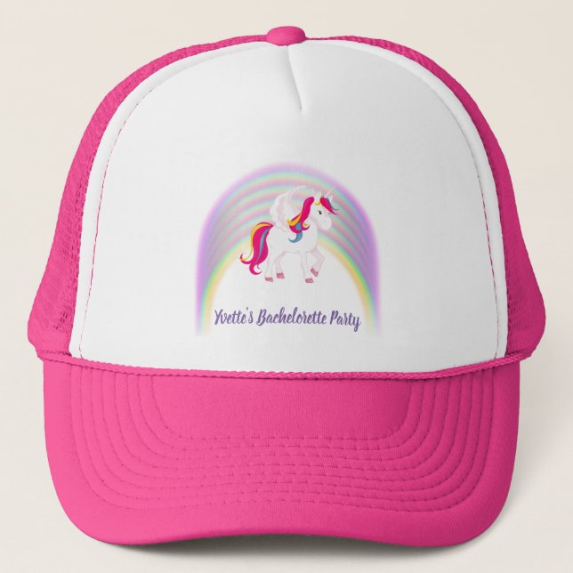 Boné Hat do Conversor de Texto Personalizado do Unicórn (Frente)