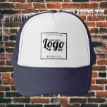 Boné Hat do logotipo personalizado azul<br><div class="desc">Sinta-se livre para personalizar e personalizar este logotipo personalizado azul que é usado para os funcionários e funcionarios da sua empresa ou para fins de promocional e marketing. As opções de edição estão disponíveis.</div>