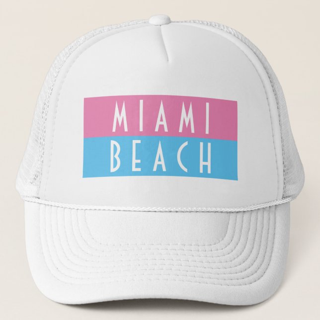 Boné Hat do Vice-Caminhoneiro de Miami Beach (Frente)