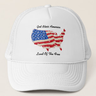 Boné Hat EUA Flag Deus abençoe America