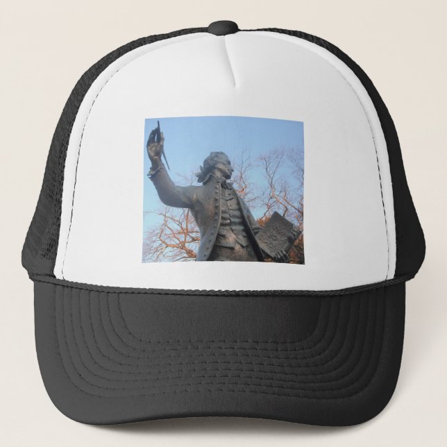 Boné Hat Thomas Paine Estátua Que Detém Direitos Humano (Frente)