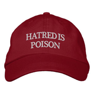 Boné Hatred é veneno - Letra branca chapéu