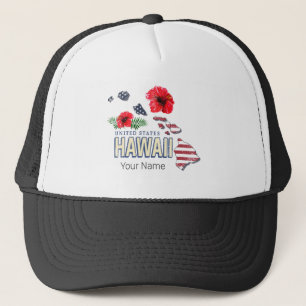 Boné Hawaii Estados Unidos Mapa Retrorestadual EUA Souv