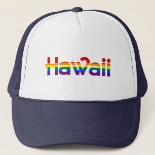 Boné Hawaii Rainbow text Hat