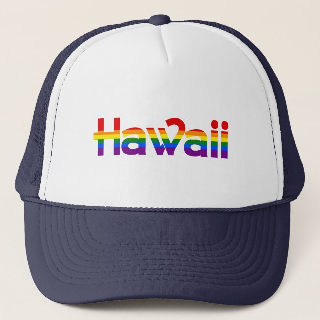 Boné Hawaii Rainbow text Hat (Frente)