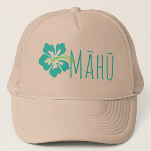 Boné Hawaiian Māhu LGBT (Turquoise Hibiscus)