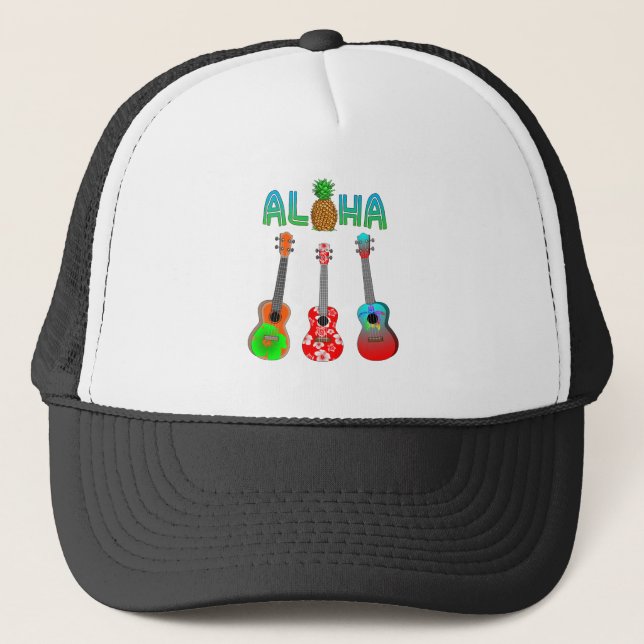 Boné Hawaiian Ukulele Aloha Hawaii (Frente)