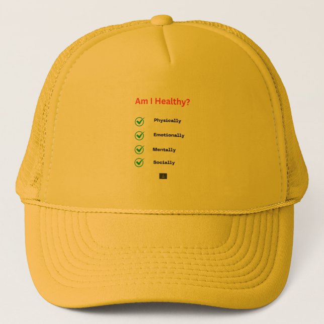 Boné Health and Fitness lifestyle Trucker Hat (Frente)