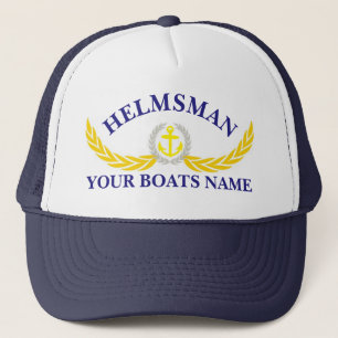 Boné Helmsmanes personalizados do nome do barco