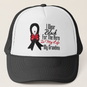 Boné Herói da fita do cancer de pele minha avó
