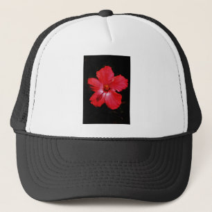 Boné Hibiscus vermelho