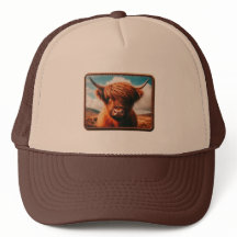 Highland Cow Trucker Hat, Trending Tendências De C
