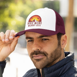 Boné Hike More Worry Less, Hiking