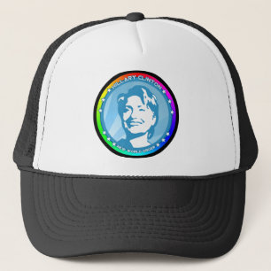 Boné hillary clinton. arco-íris.