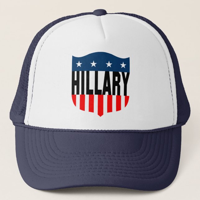 Boné hillary clinton : estrelas e listras : (Frente)