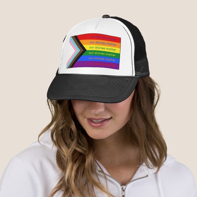 Boné Histórias Importam Orgulho Gay Interseção Bandeira (In Situ)