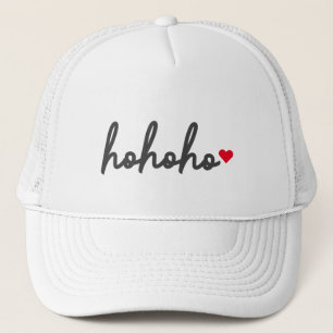 Boné Ho Ho Ho Minimalista Moderno do Coração de Nat