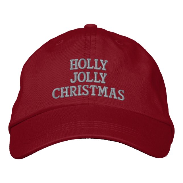 Boné Holly Jolly Christmas Citação Típica Diversão Fest (Frente)