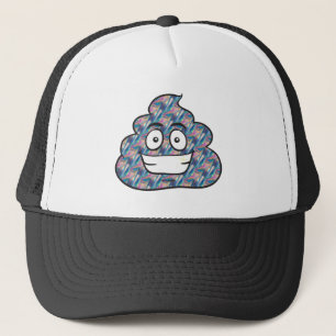 Boné holograma poop emoji