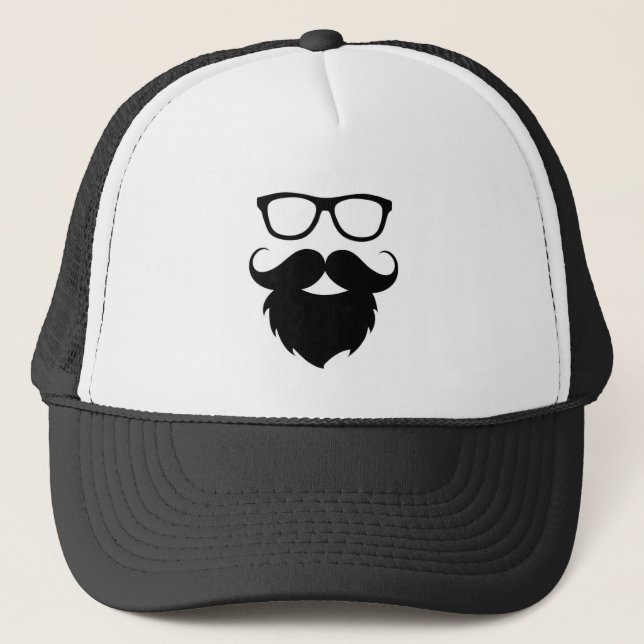 Boné Homem com Barba Engraçada Totalmente Crescida (Frente)