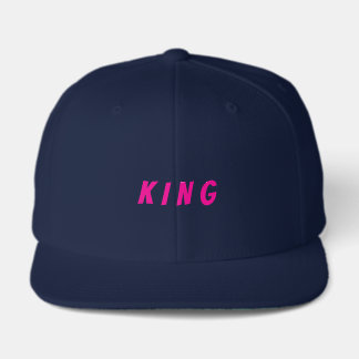 Boné Homem Elegante Snapback KING Texto Forte e Negrito
