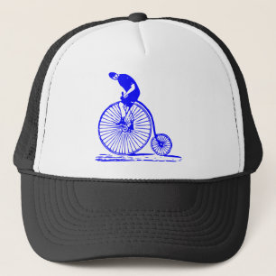 Boné Homem em uma penny Farthing - Azul