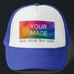 Boné Homens modernos, brancos e reais, elegantes e verd<br><div class="desc">Mulheres Modernas Elegantes Azuis Brancas E Reais Mens Modelo Criam O Seu Próprio Logotipo Foto Do Trucker Hat.</div>