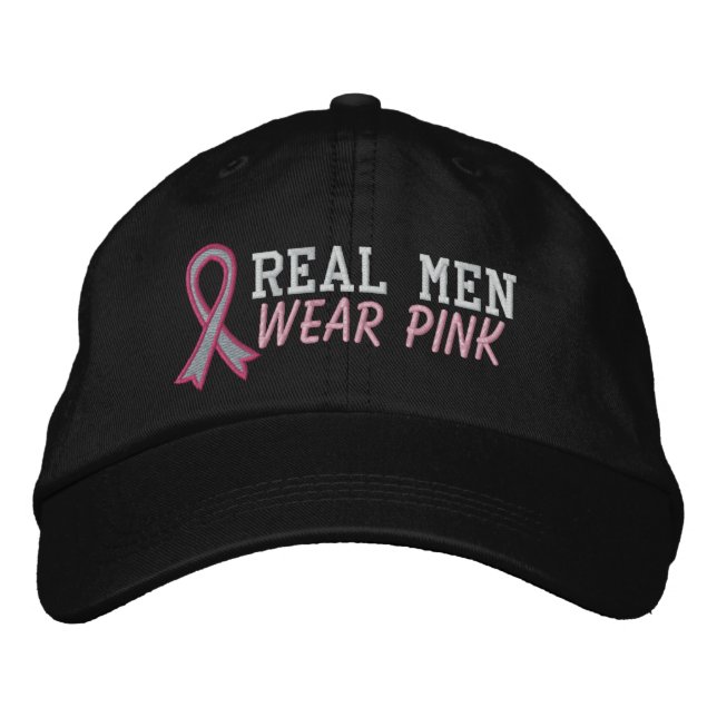 Boné Homens Reais Vestem Rosa - Cancer Mama (Frente)